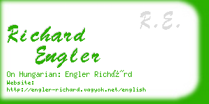 richard engler business card